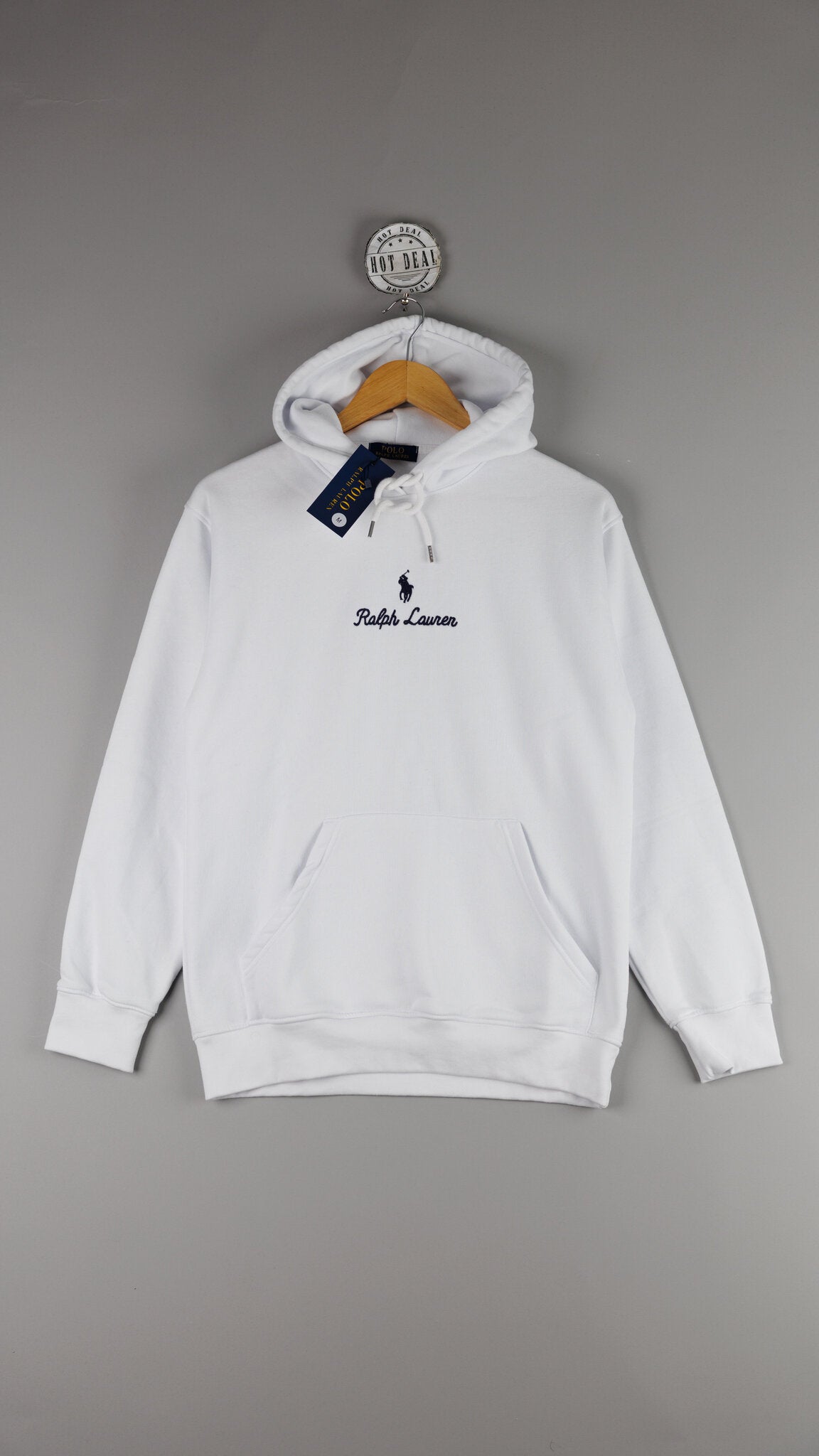 Hoodie RL Bordado Centro Branco