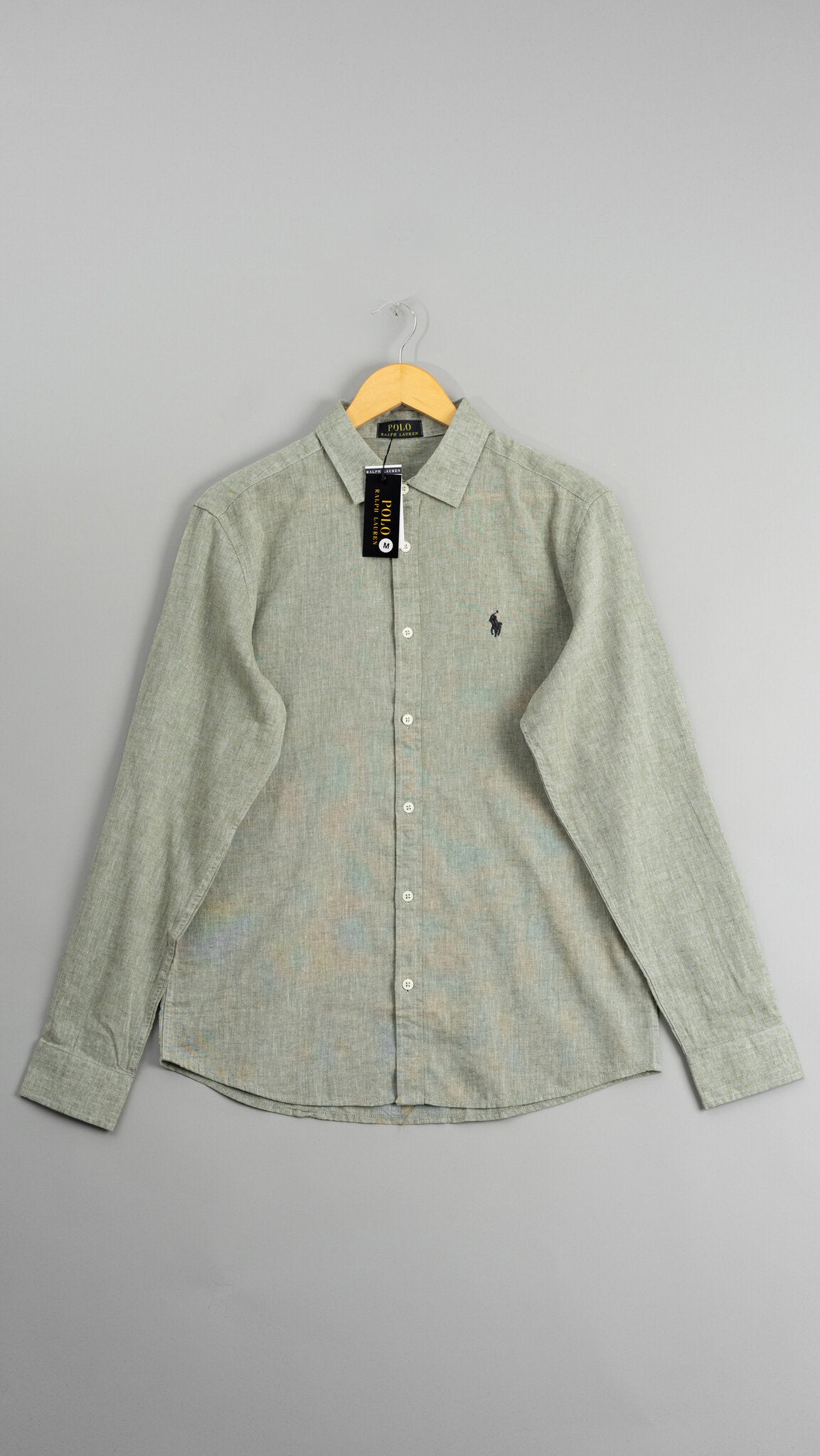 Camisa Linho RL Verde Liso