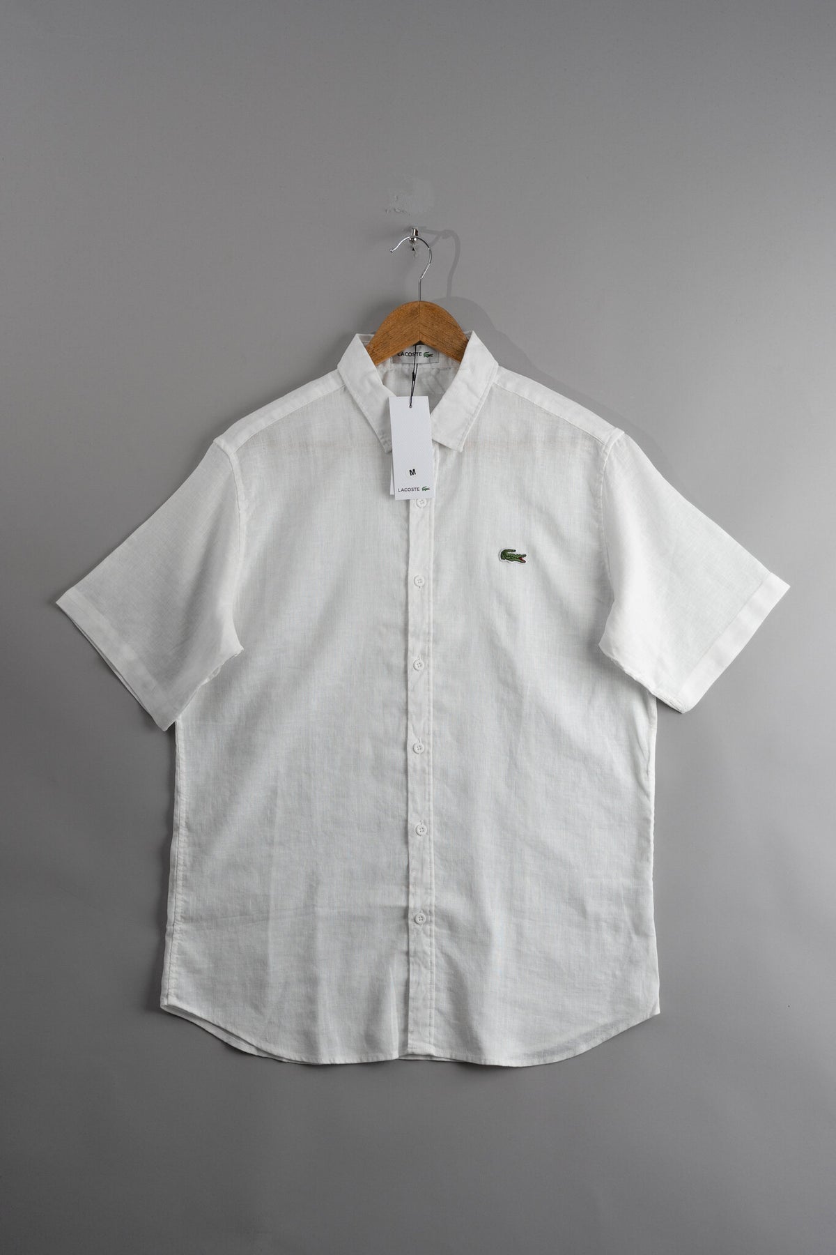 Camisa Linho Lac Manga Curta Branca