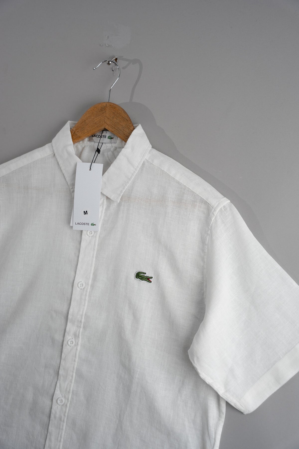 Camisa Linho Lac Manga Curta Branca